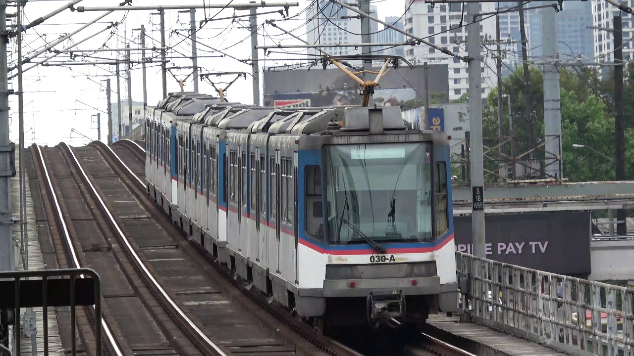 MRT-3 train on rails